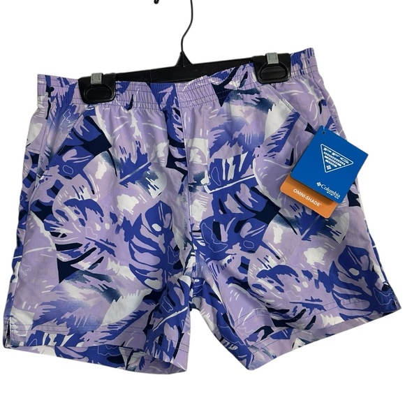 Columbia PFG Youth Medium Swim Shorts Purple New with tags - Picture 1 of 6